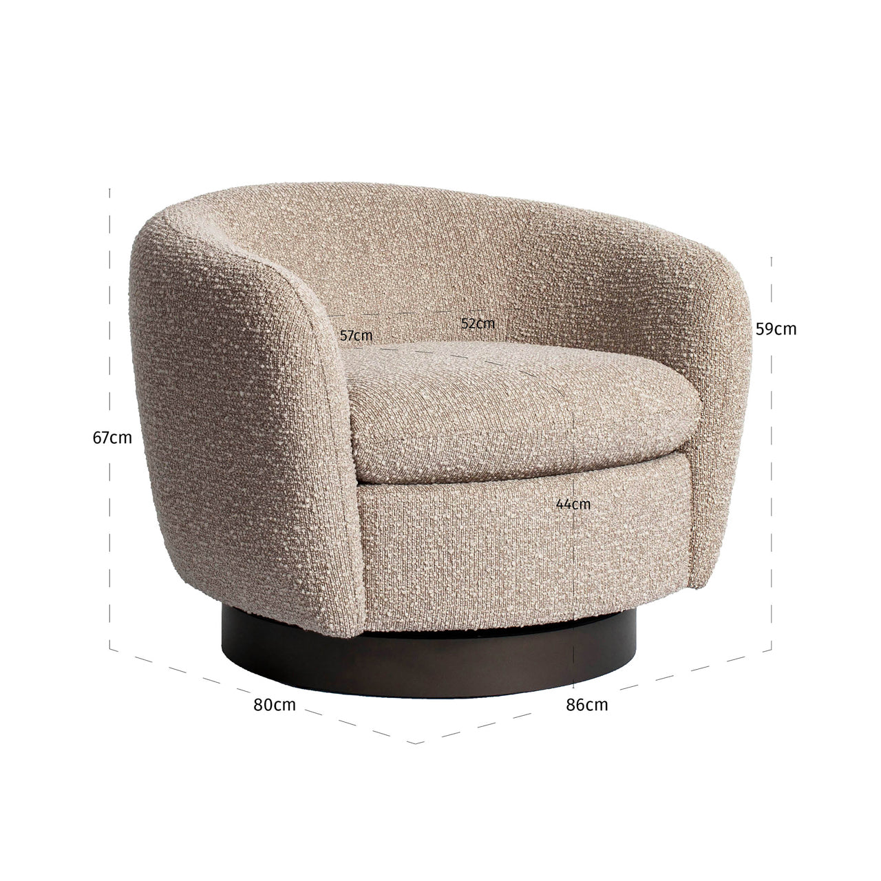 Richmond Interiors Lounge Stuhl Colmar natural chunky Lounge Stuhl Richmond Interiors