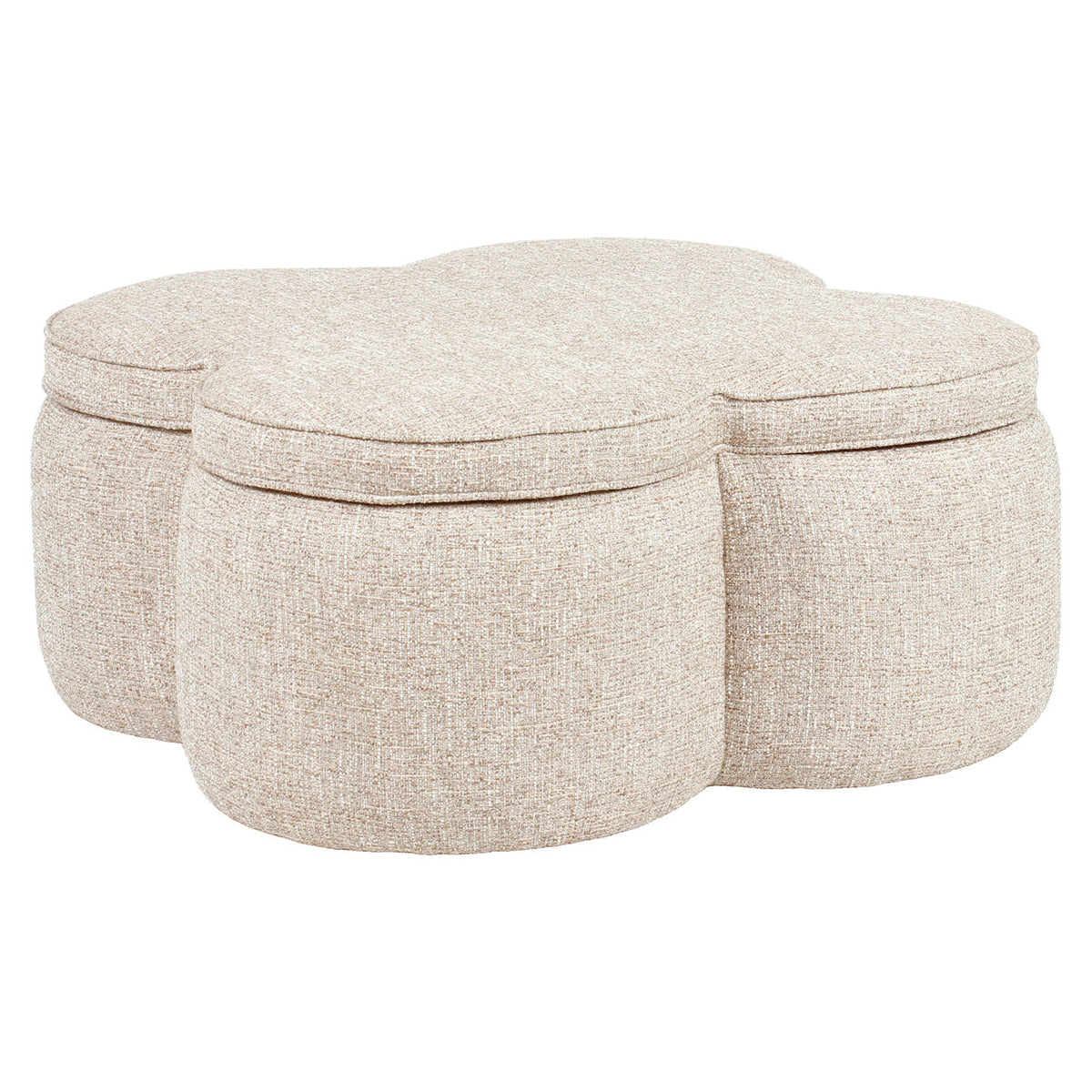 Richmond Interiors Hocker & Fußbank Corbeau sand tweed Richmond Interiors