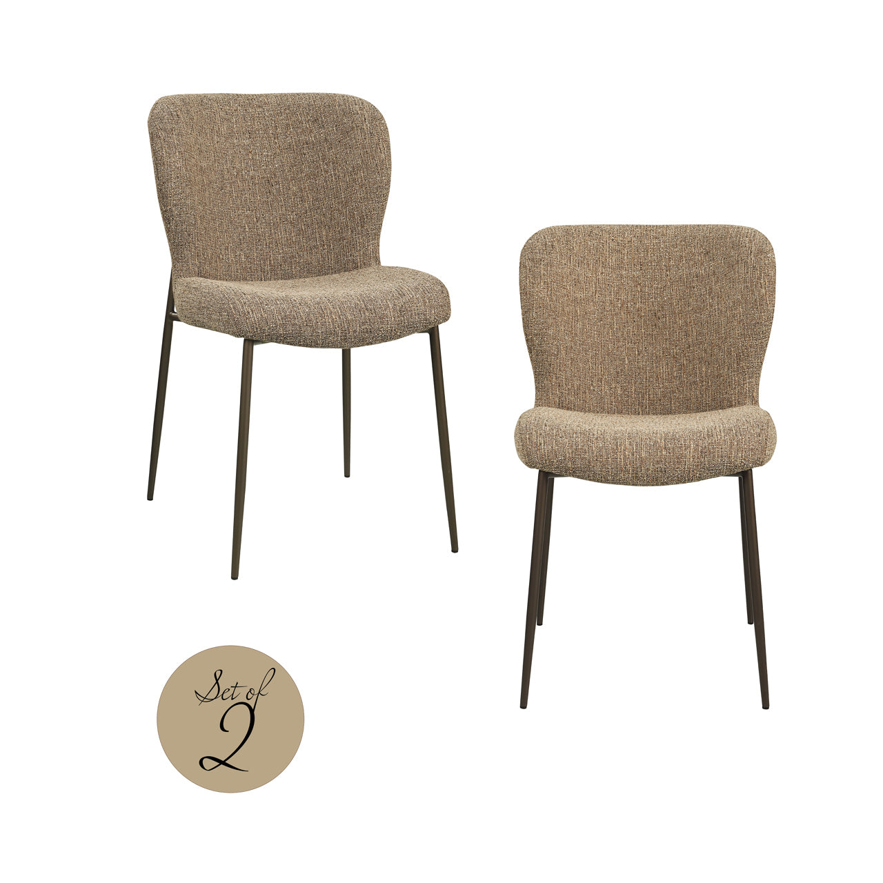 Richmond Interiors Esszimmerstuhl Odarby brown tweed fire retardant (Set of 2) Esszimmerstuhl Richmond Interiors