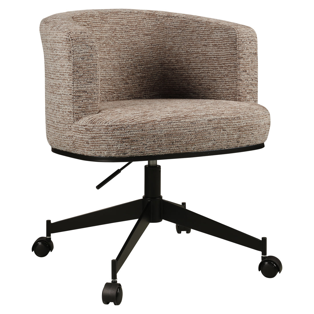 Richmond Interiors Esszimmerstuhl Rochenne mocca linear swivel on wheels