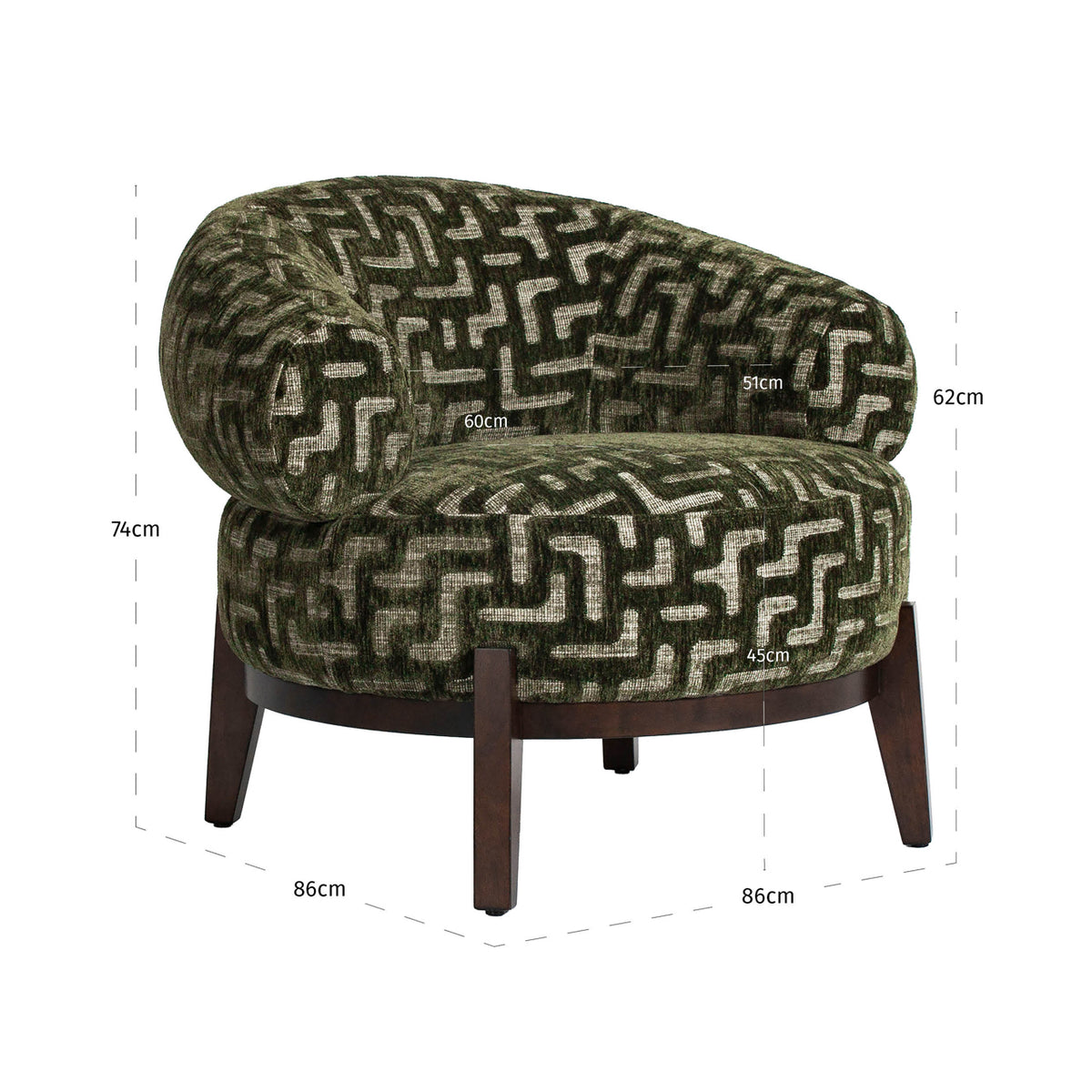 Richmond Interiors Lounge Stuhl Montana moss labyrinth Richmond Interiors