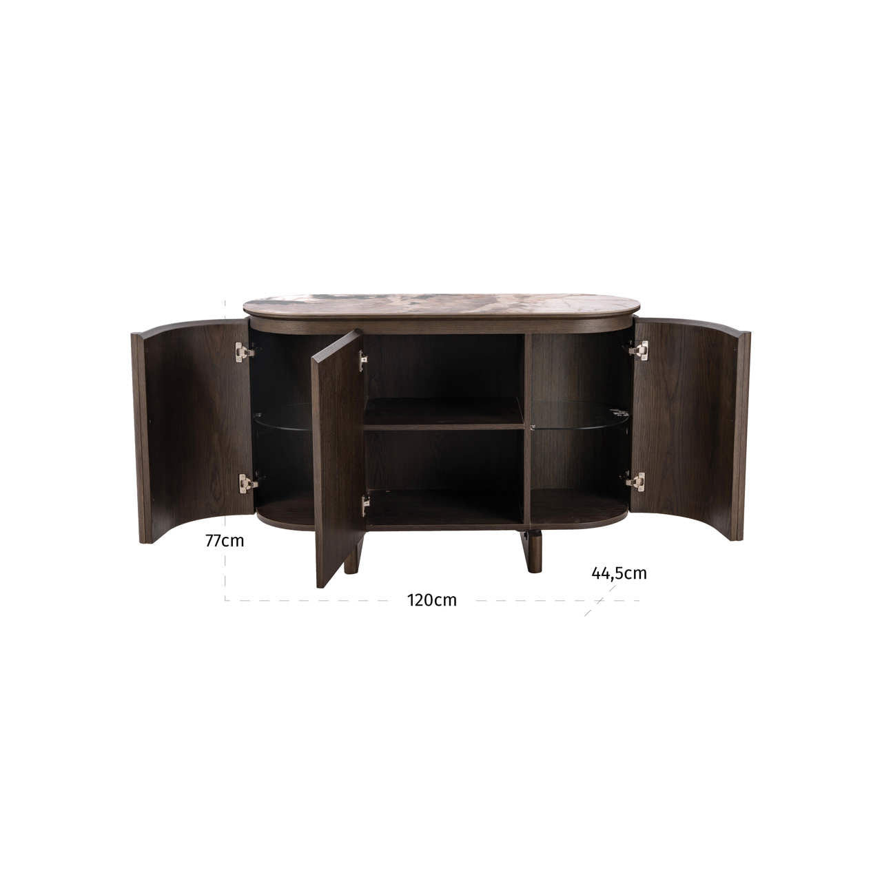 Richmond Interiors Sideboard Langford brown 3-doors Sideboard Richmond Interiors