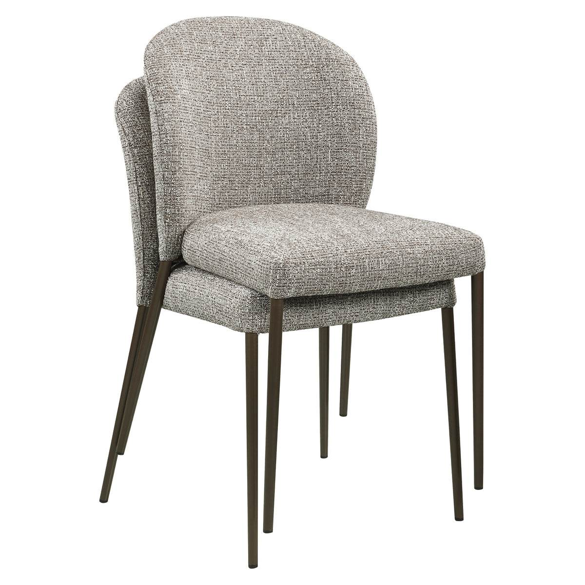 Richmond Interiors Esszimmerstuhl Stacker earth tweed fire retardant (Set of 2) Richmond Interiors
