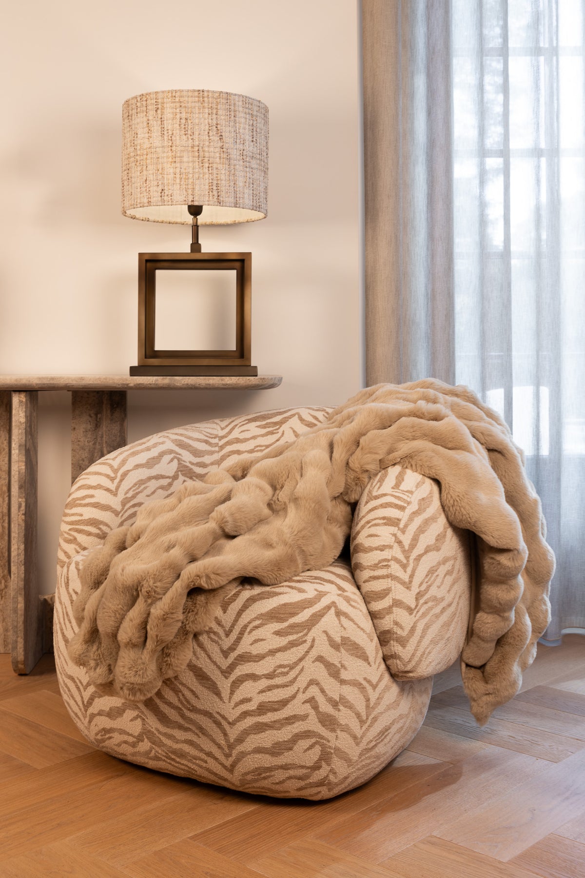 Richmond Interiors Decke Nordic Plush beige 150x200 Richmond Interiors