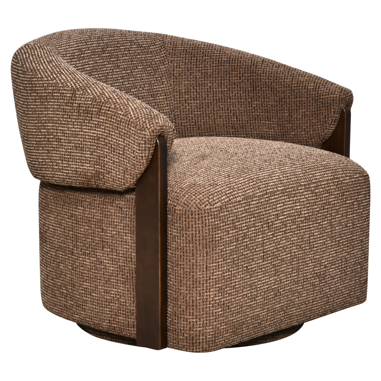 Richmond Interiors Lounge Stuhl Marina brown blockweave swivel fire retardant