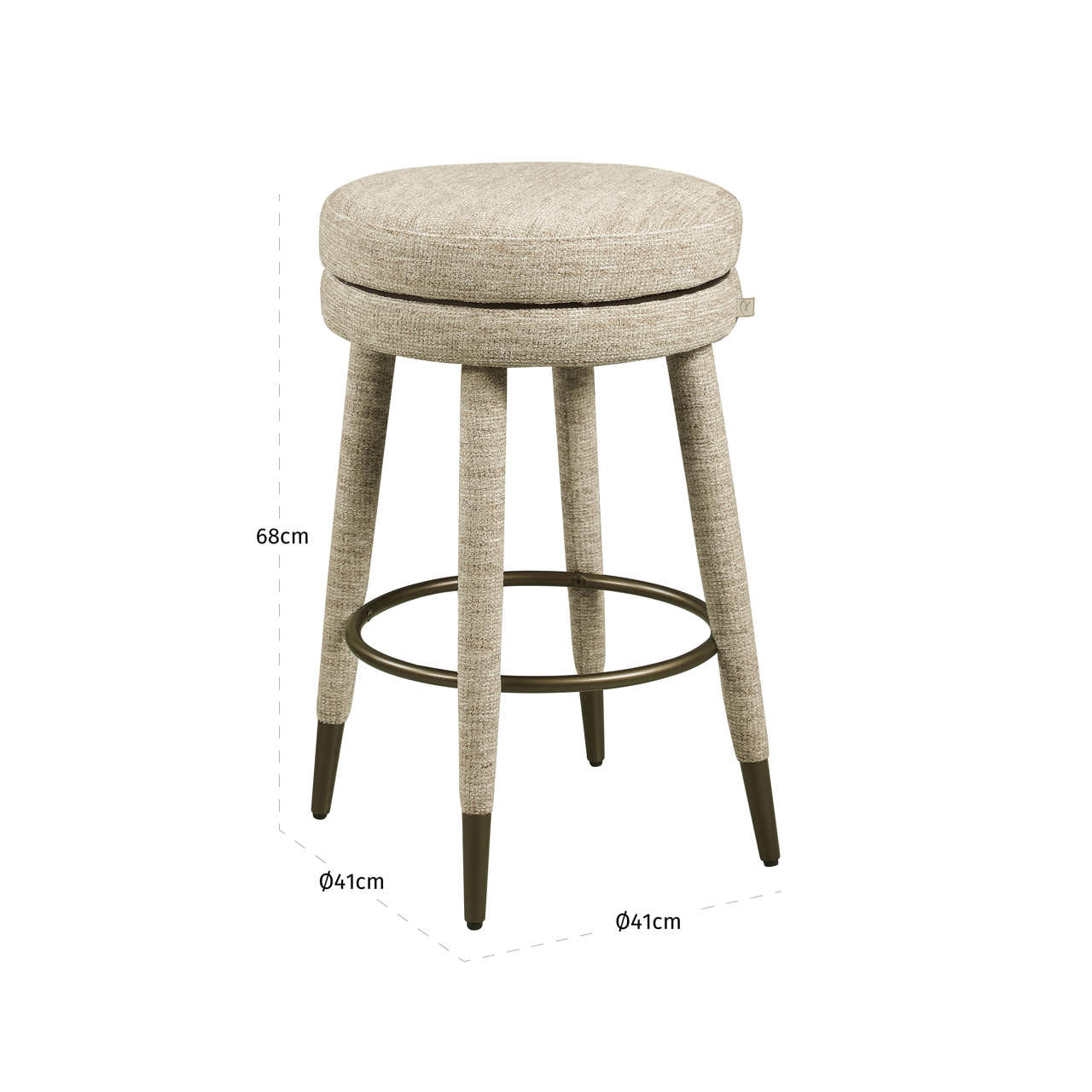 Richmond Interiors Thekenstuhl Tenashar natural softweave swivel