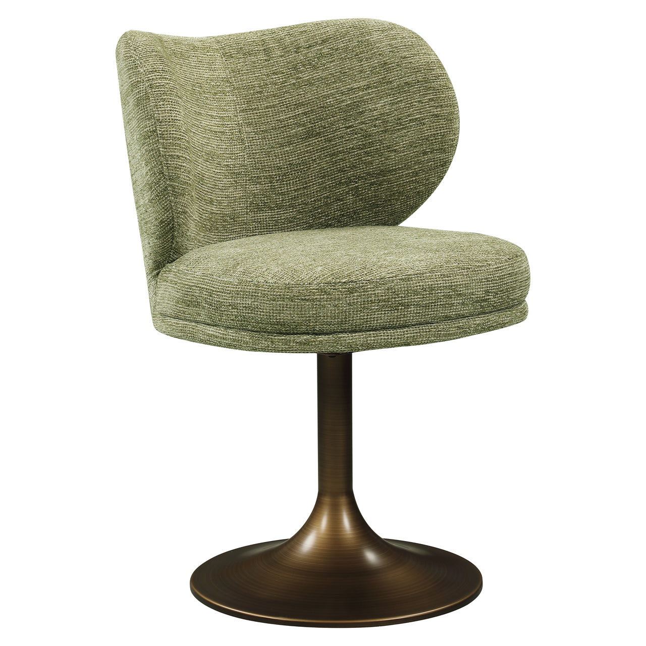 Richmond Interiors Esszimmerstuhl Amely pistache softweave swivel