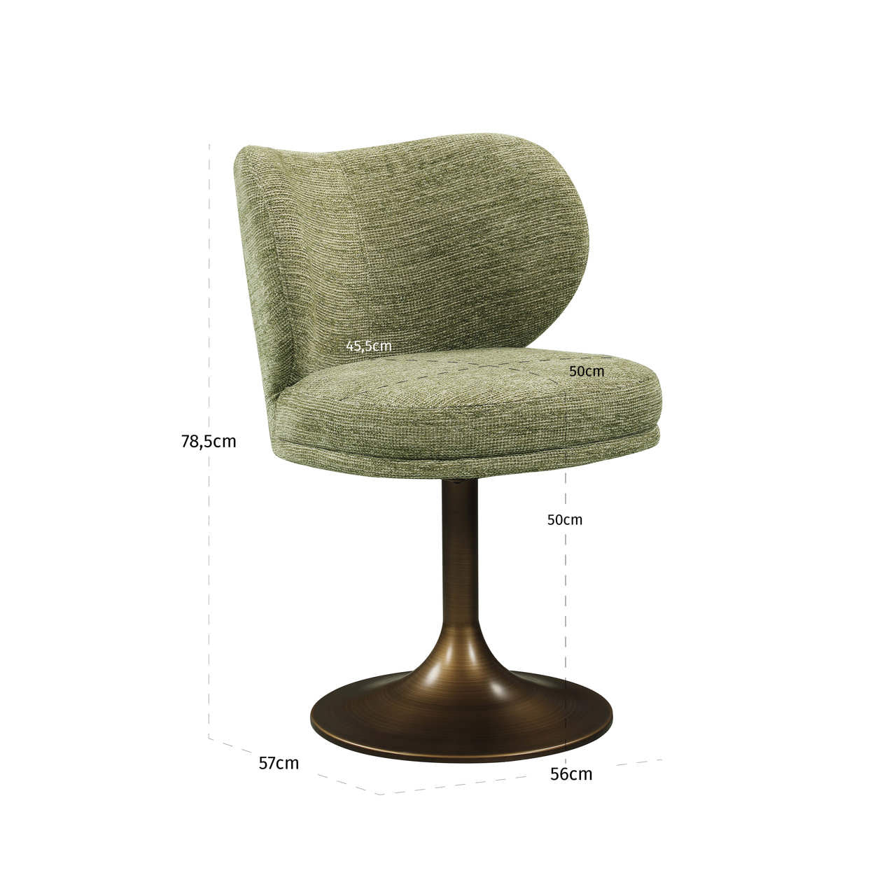 Richmond Interiors Esszimmerstuhl Amely pistache softweave swivel Esszimmerstuhl Richmond Interiors