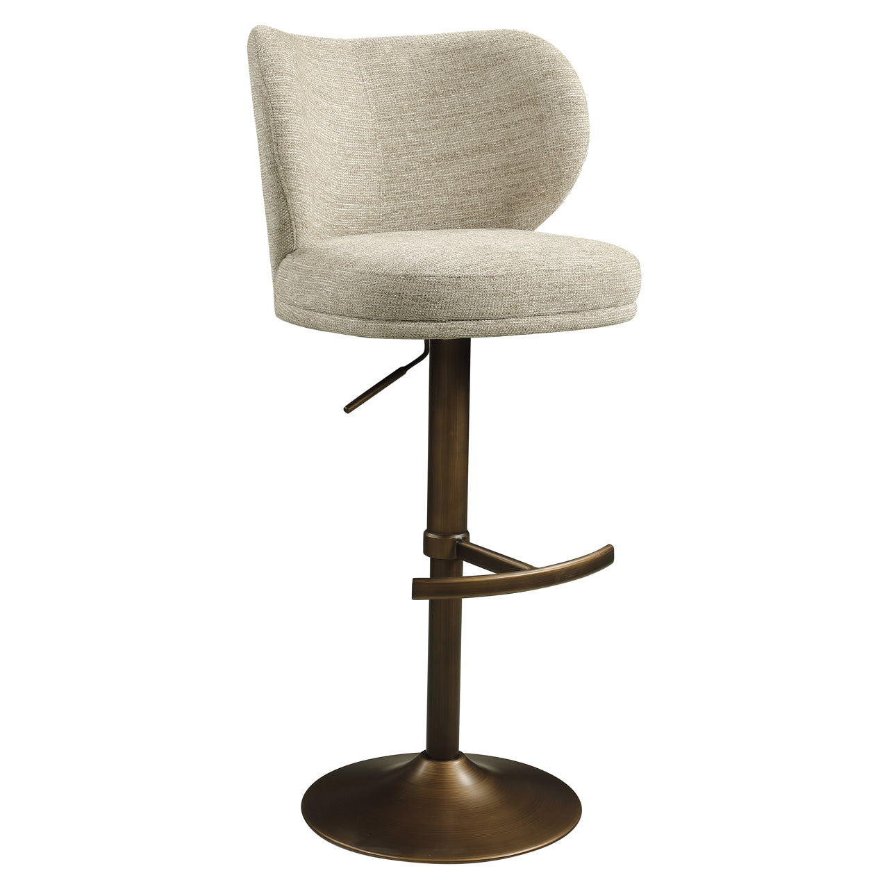 Richmond Interiors Barhocker Amely natural softweave swivel