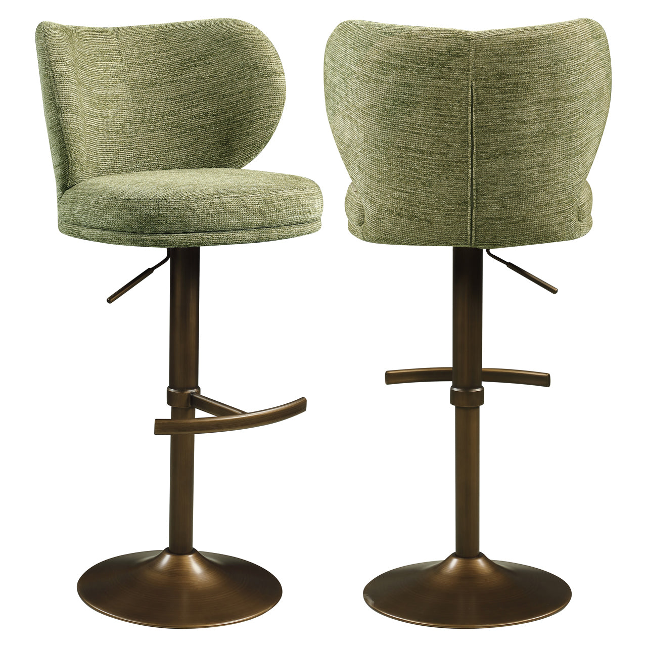Richmond Interiors Barhocker Amely pistache softweave swivel