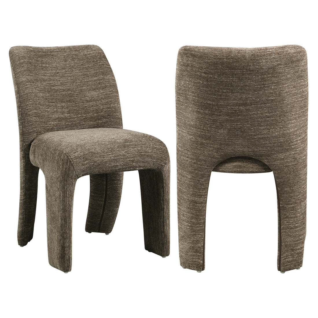 Richmond Interiors Esszimmerstuhl Maya brown softweave (Set of 2)