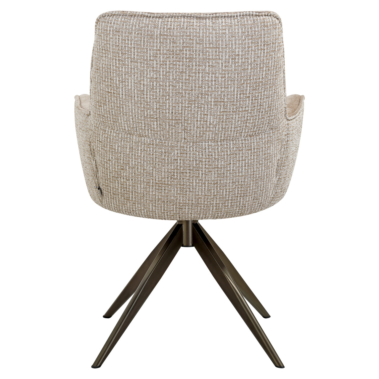 Richmond Interiors Esszimmerstuhl Chase cream blockweave swivel