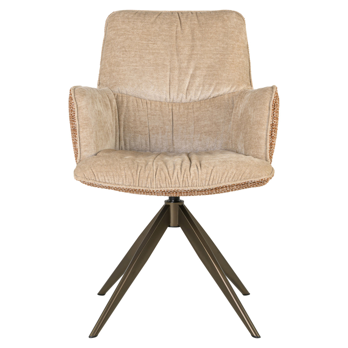 Richmond Interiors Esszimmerstuhl Chase ginger jacquard swivel Richmond Interiors
