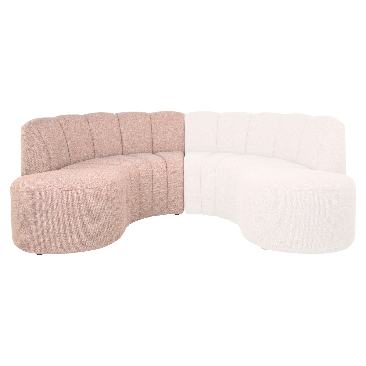 Richmond Interiors Sitzbank Landmark cayenne cognac open end left round - fully upholstered Richmond Interiors