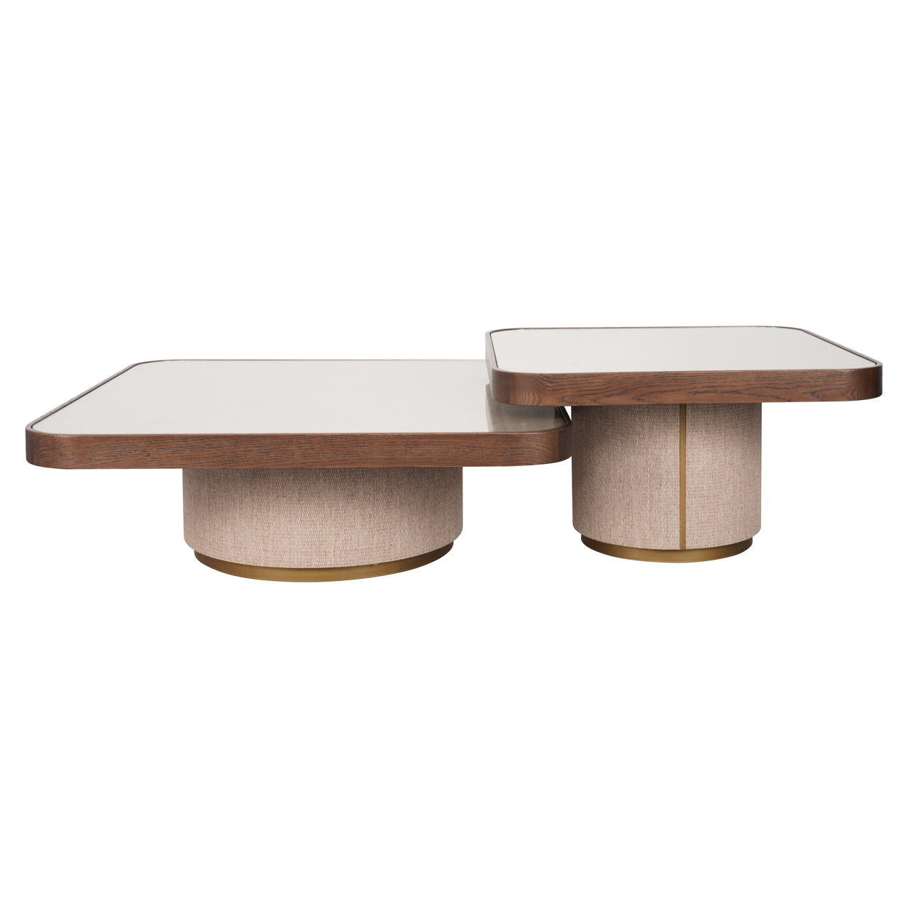 Richmond Interiors Couchtisch Willox beige including glass (Set of 2) Couchtisch Richmond Interiors