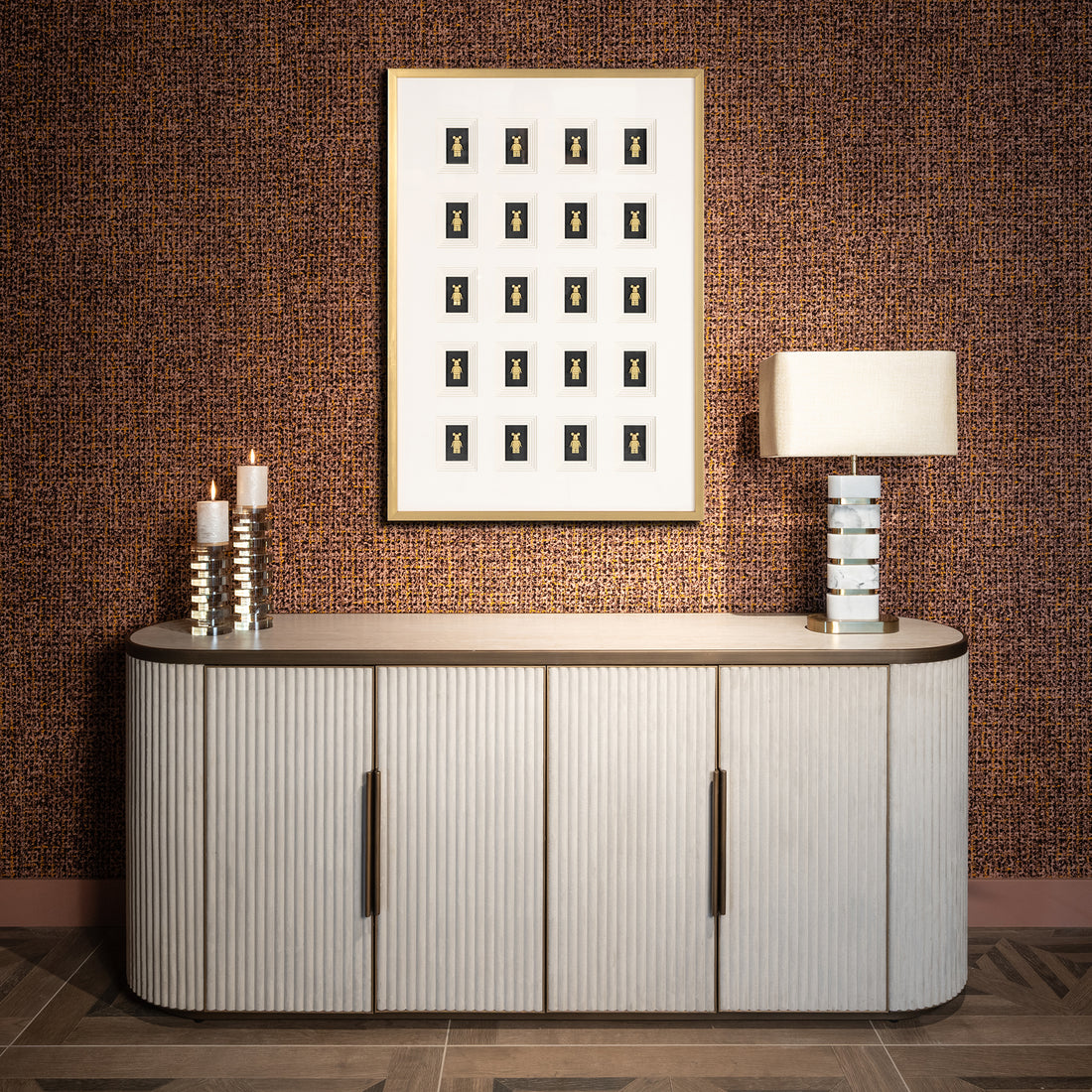 Richmond Interiors Sideboard Tivoli 4-türig (White) Sideboard Richmond Interiors