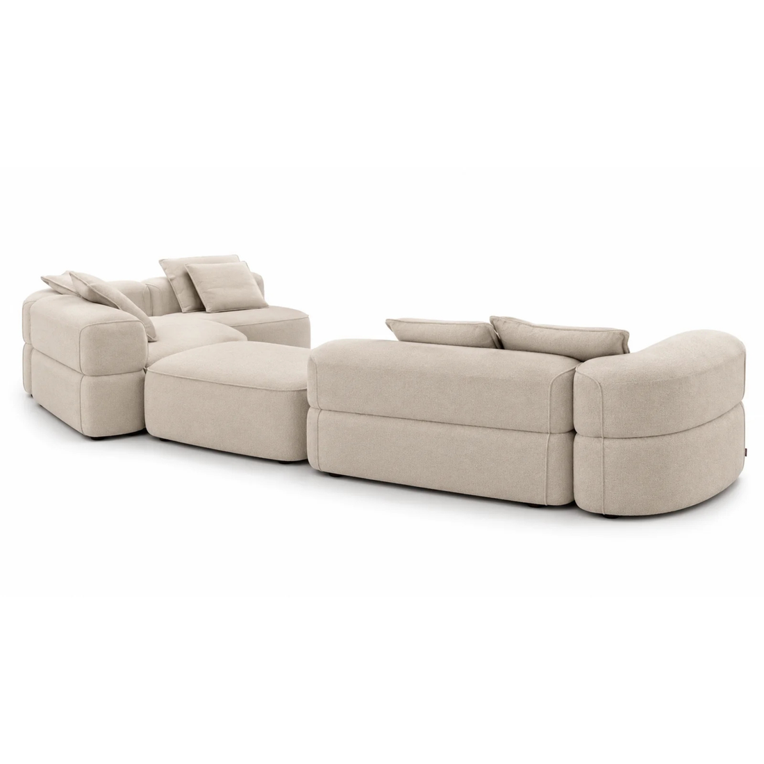 The Grand Collection VALENTINO Ecksofa Rechts – Vivaldi Beige