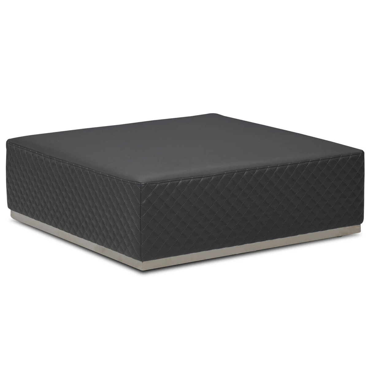 The Grand Collection MASSIMO Ottoman – Mid Grey Leather HOMKA living