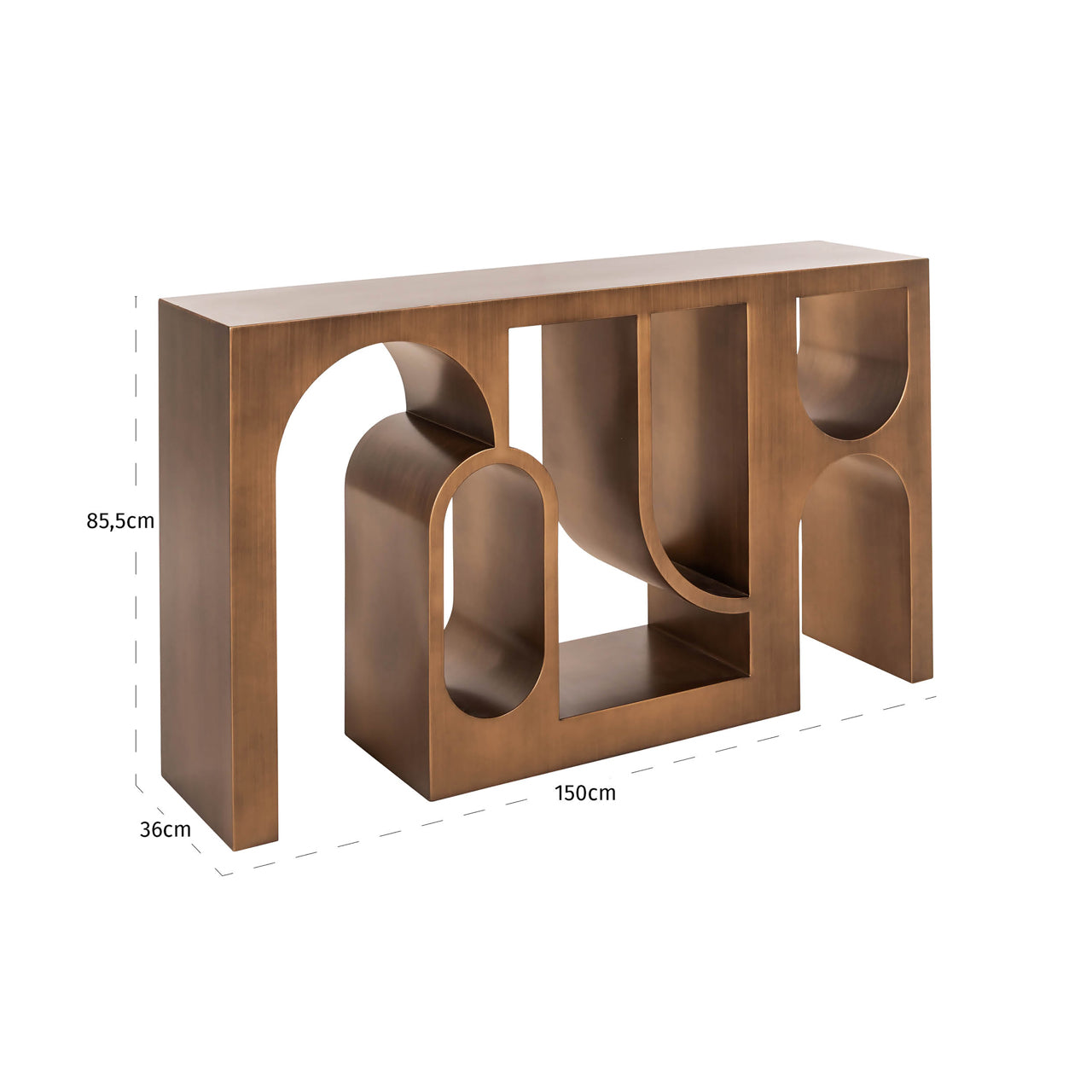 Richmond Interiors Konsole Alexander Jones brushed gold (Lugano) Konsole Richmond Interiors