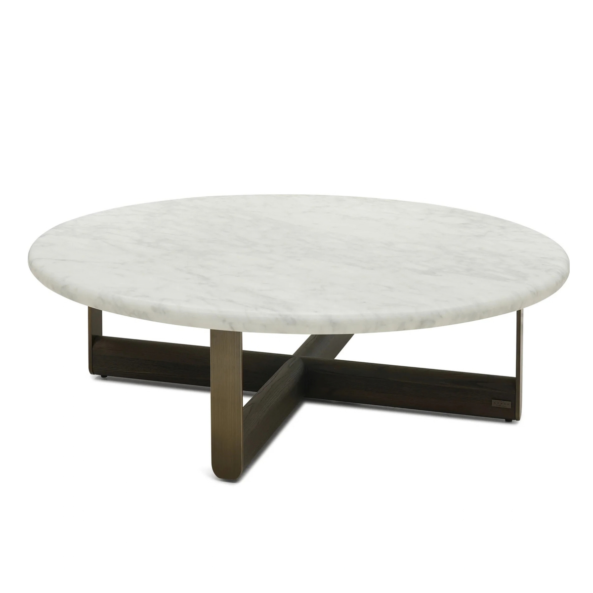 The Grand Collection FIRENZE Couchtisch – Weißer Marmor & Bronze Couchtisch rund The Grand Collection