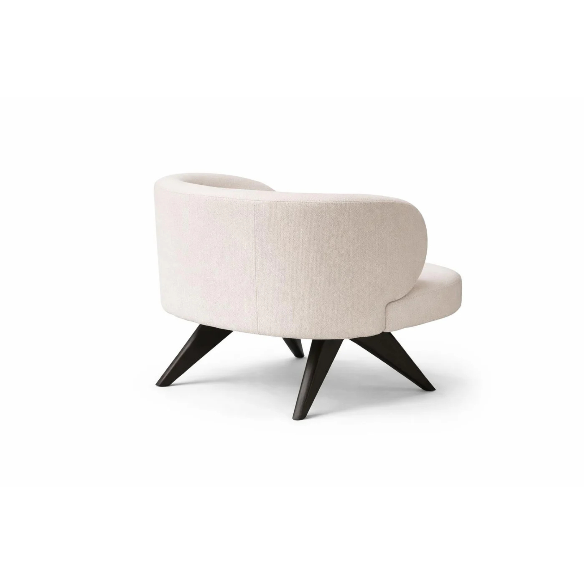 The Grand Collection Esssofa Ricardo Curved – Weiß-Beiger Stoff | Geschwungene Form Esssofa The Grand Collection