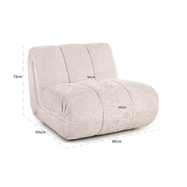 Richmond Interiors Fauteuil Kyli lovely cream (Be Lovely 11 Cream) Fauteuil Richmond Interiors