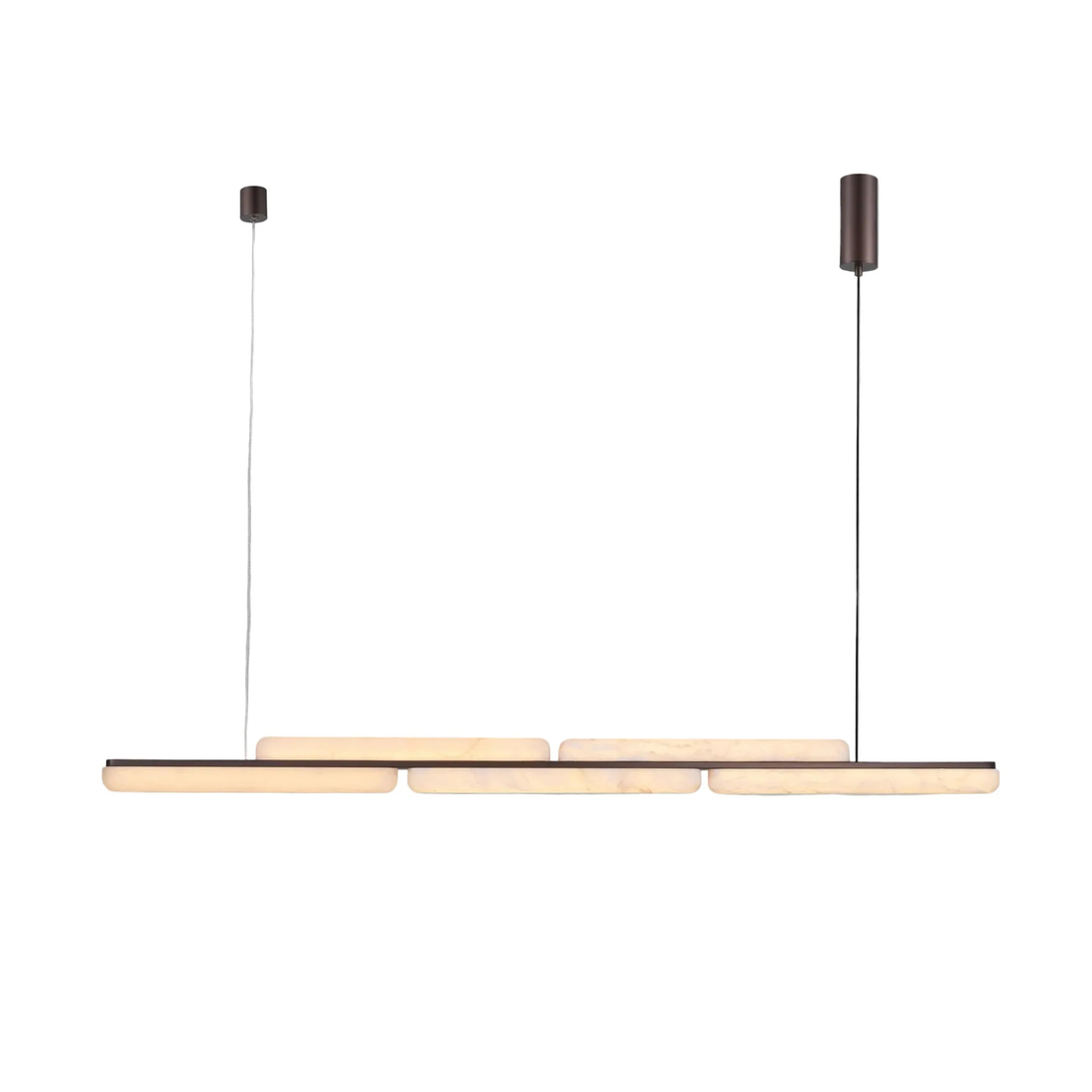 The Grand Collection Kronleuchter Loro – Bronze-Finish | Alabaster | Linear & Elegant Pendelleuchte The Grand Collection