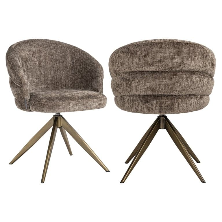 Richmond Interiors Drehstuhl Zendaya stone chenille Drehstuhl Richmond Interiors