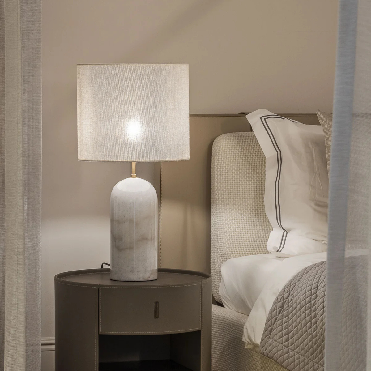The Grand Collection VERONA Tischleuchte – Marmor Tischlampe The Grand Collection