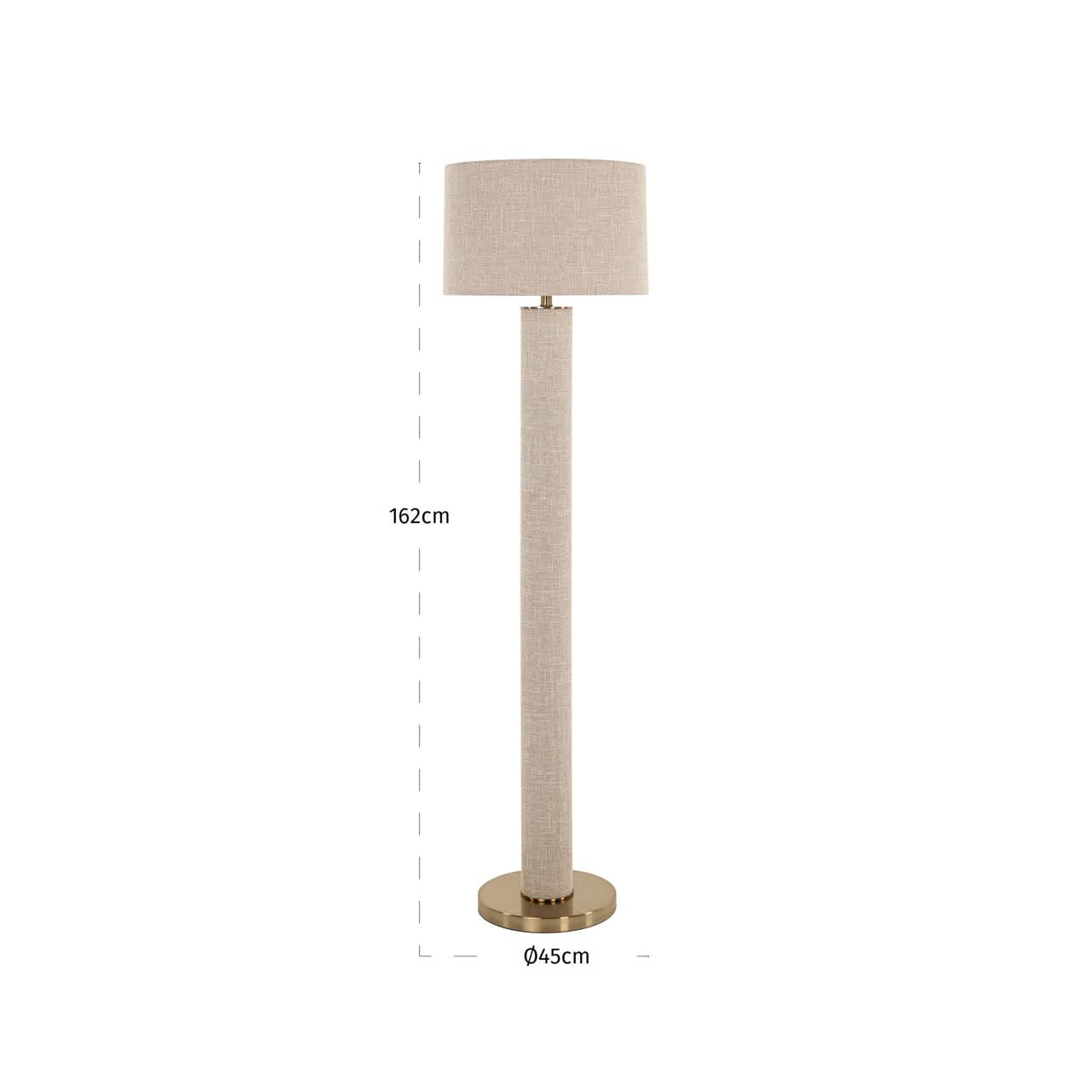 Richmond Interiors – Stehlampe Joline Beige Leinen Stehlampe Richmond Interiors