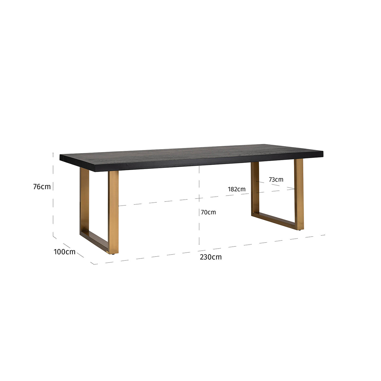 Richmond Interiors Esstisch Watson black top 230