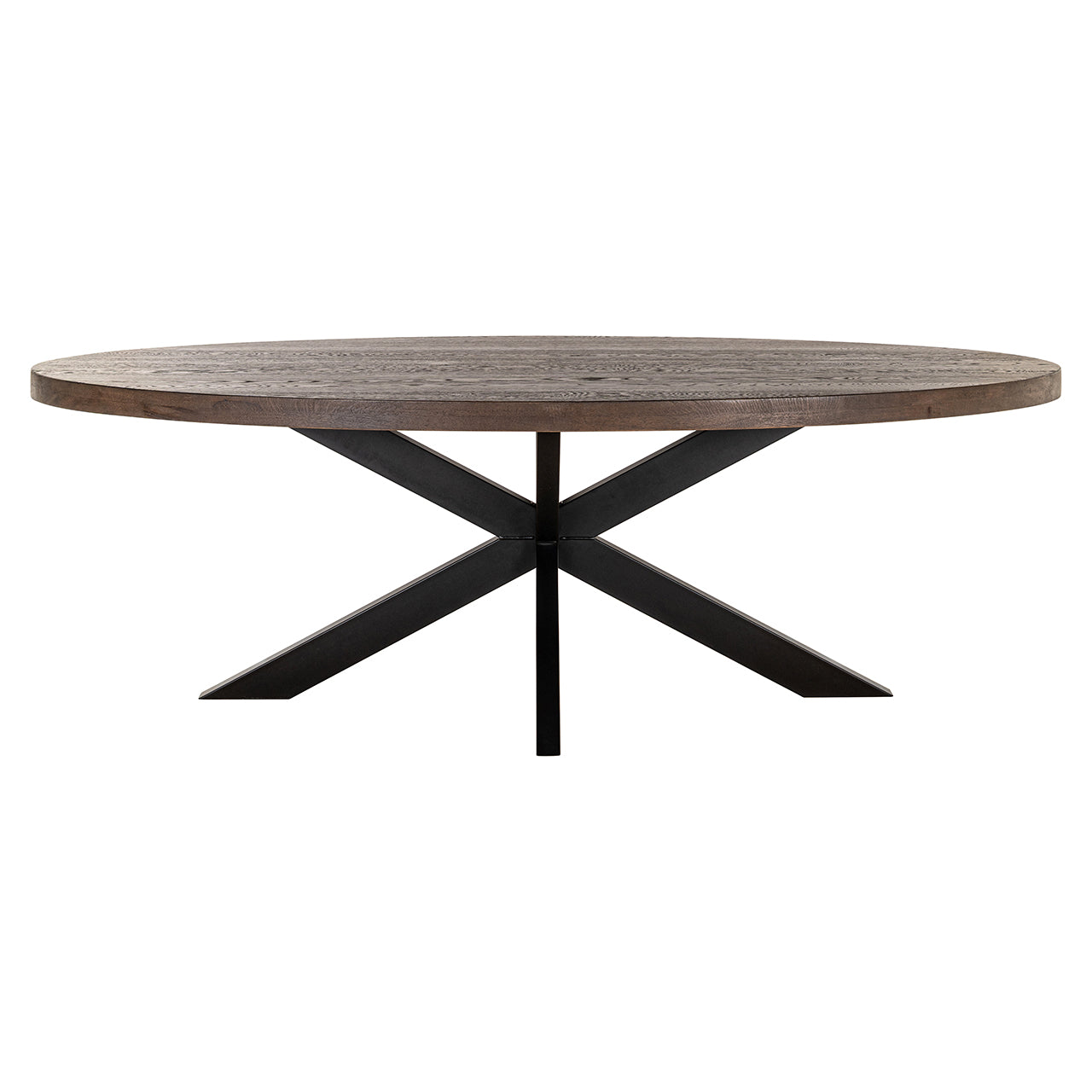 Richmond Interiors Esstisch Watson – Dark Brown (300 cm) mit Spidergestell Esstisch oval Richmond Interiors