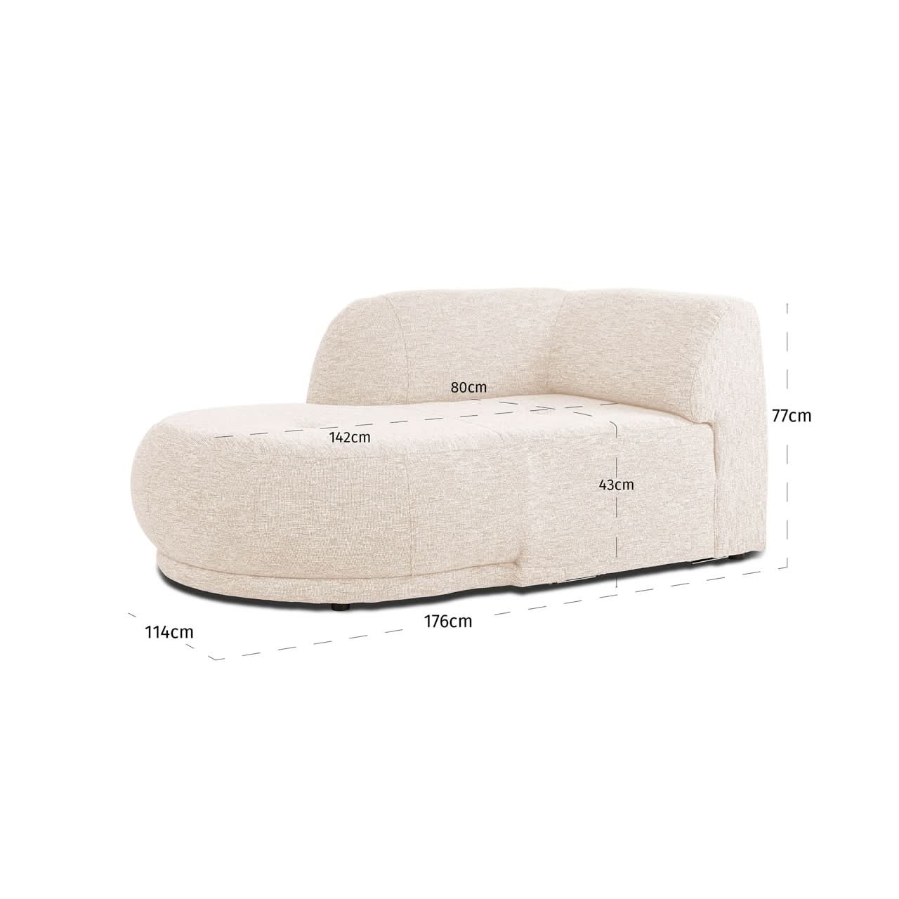 Richmond Interiors Sofa Albina – Lounge-Modul links, individuell konfigurierbar Modul-Sofa Richmond Interiors