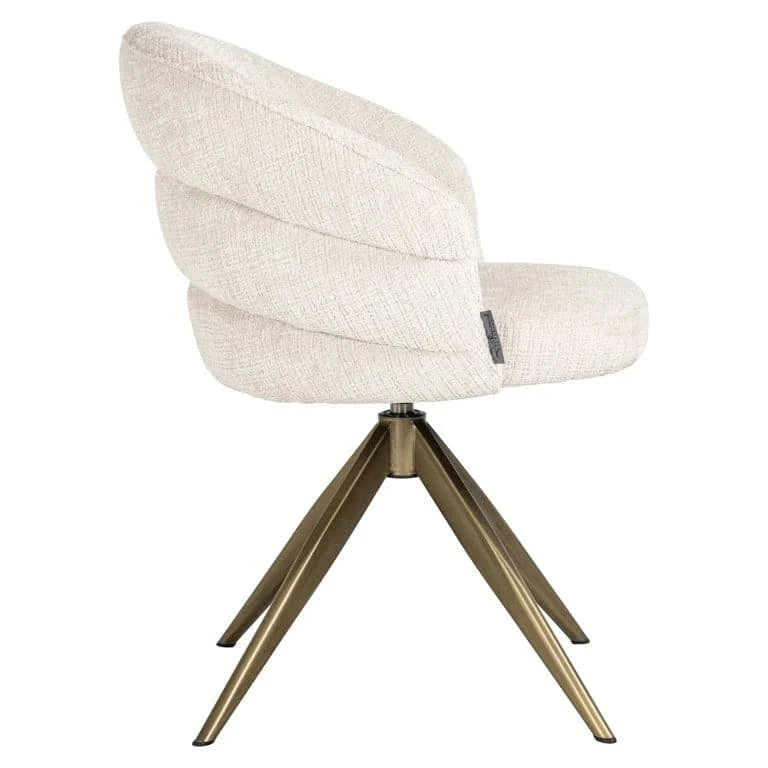 Richmond Interiors Drehstuhl Zendaya beige chenille Drehstuhl Richmond Interiors