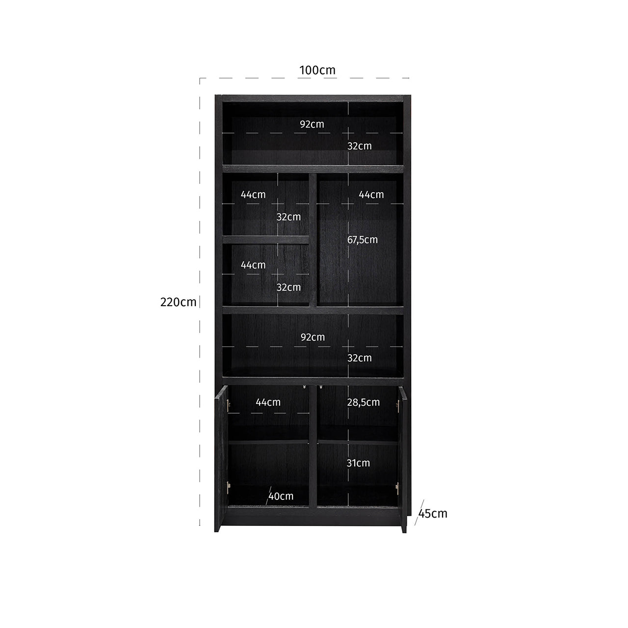 Richmond Interiors Vitrine Oakura black Vitrine Richmond Interiors