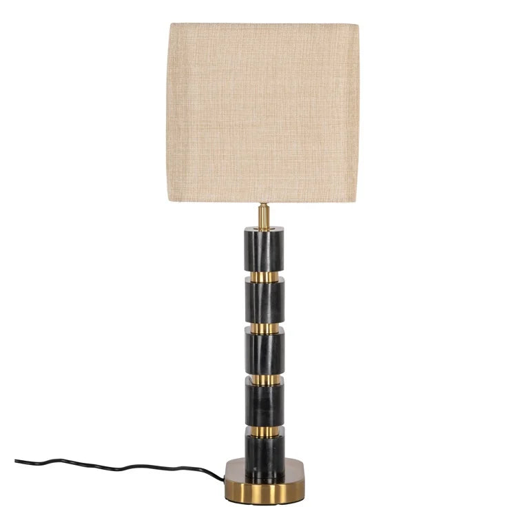 Richmond Interiors Tischlampe Levina inkl. Lampenschirm (Black/gold) Tischlampe Richmond Interiors