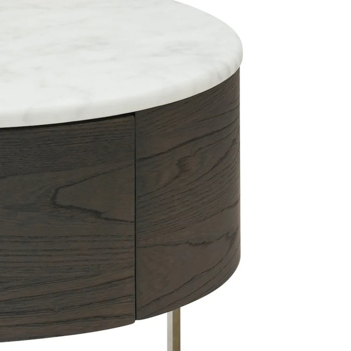 The Grand Collection FIRENZE Nachttisch – Weißer Marmor & Bronze Nachttisch The Grand Collection