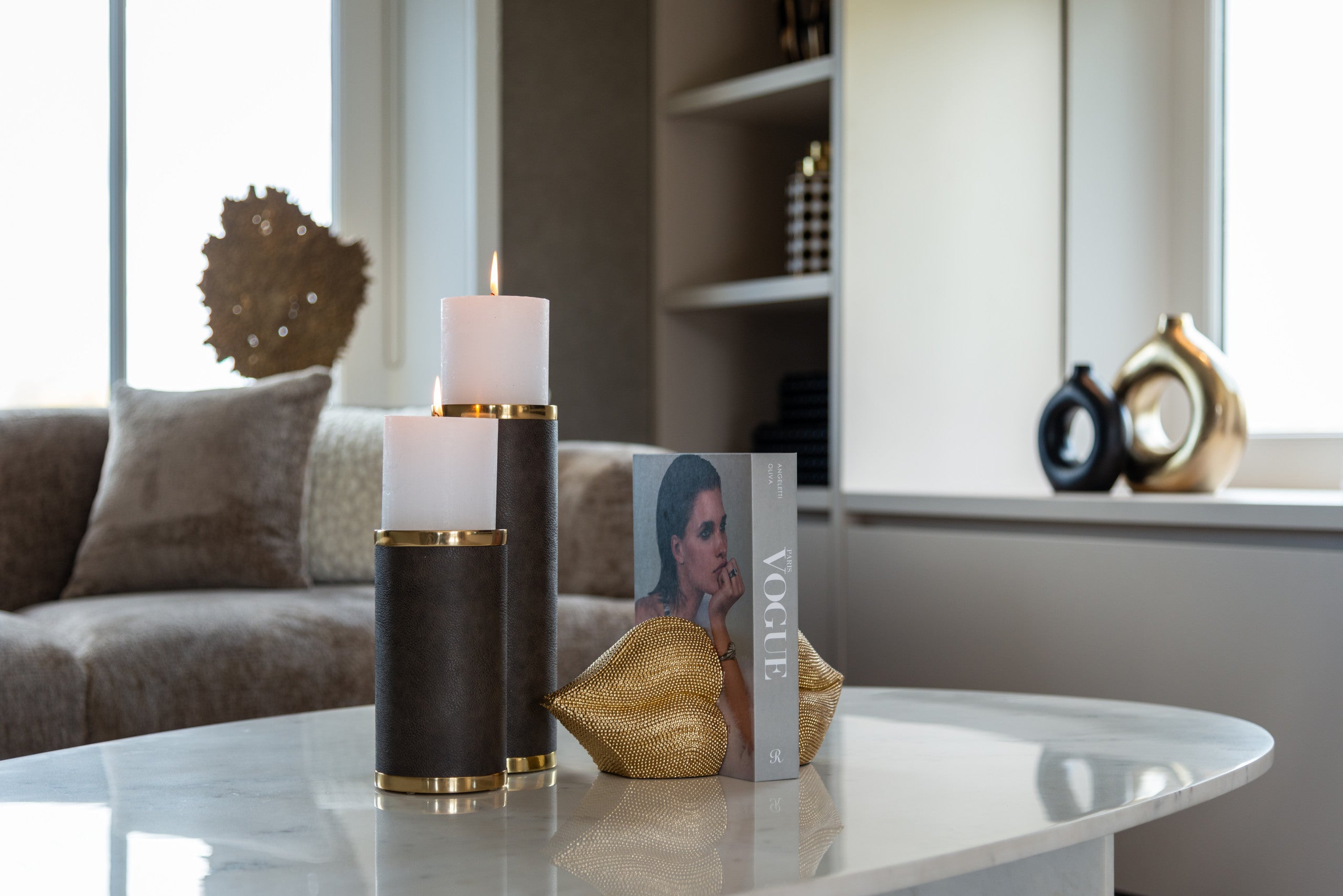 Richmond Interiors Buchständer Kiss gold gold