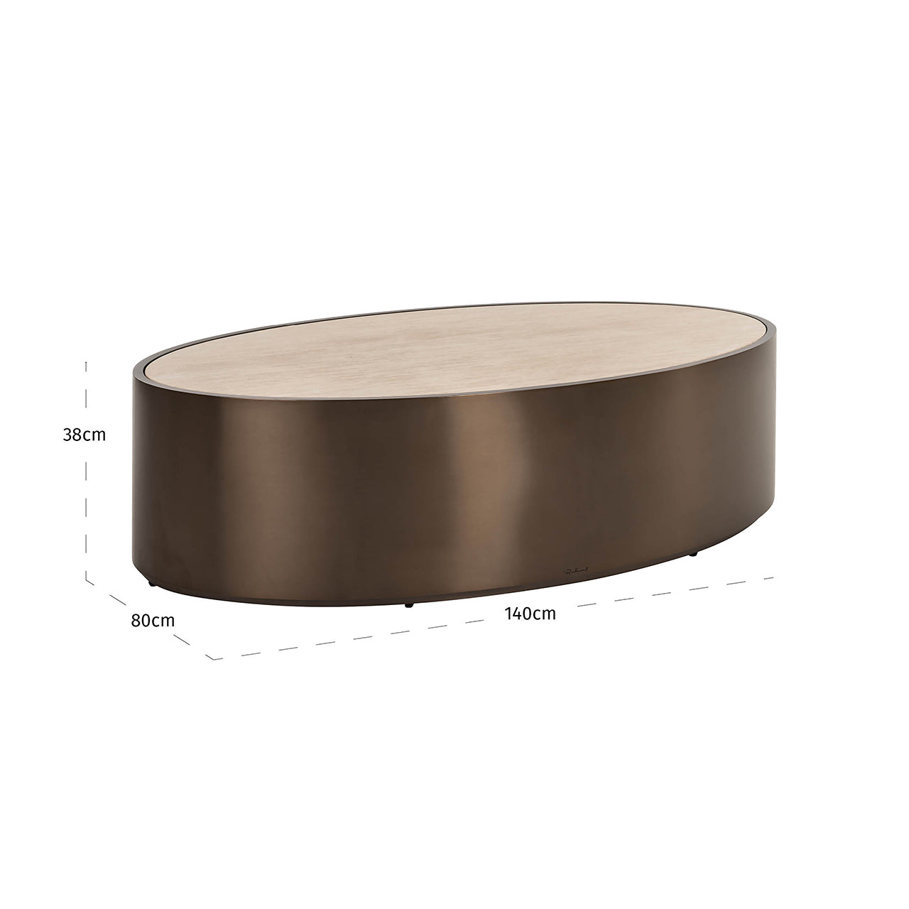 Richmond Interiors Couchtisch Bonanza – Bronze Couchtisch rund Richmond Interiors