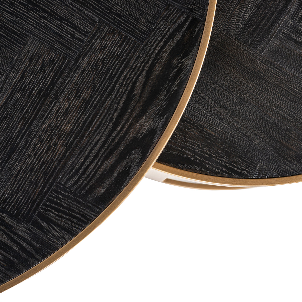 Richmond Interiors Couchtisch Blackbone Brass black rustic (Set of 2) Couchtisch Richmond Interiors