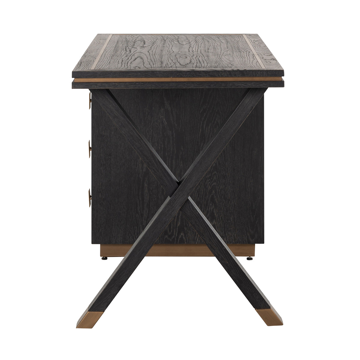 Richmond Interiors Schreibtisch Hunter black rustic Richmond Interiors