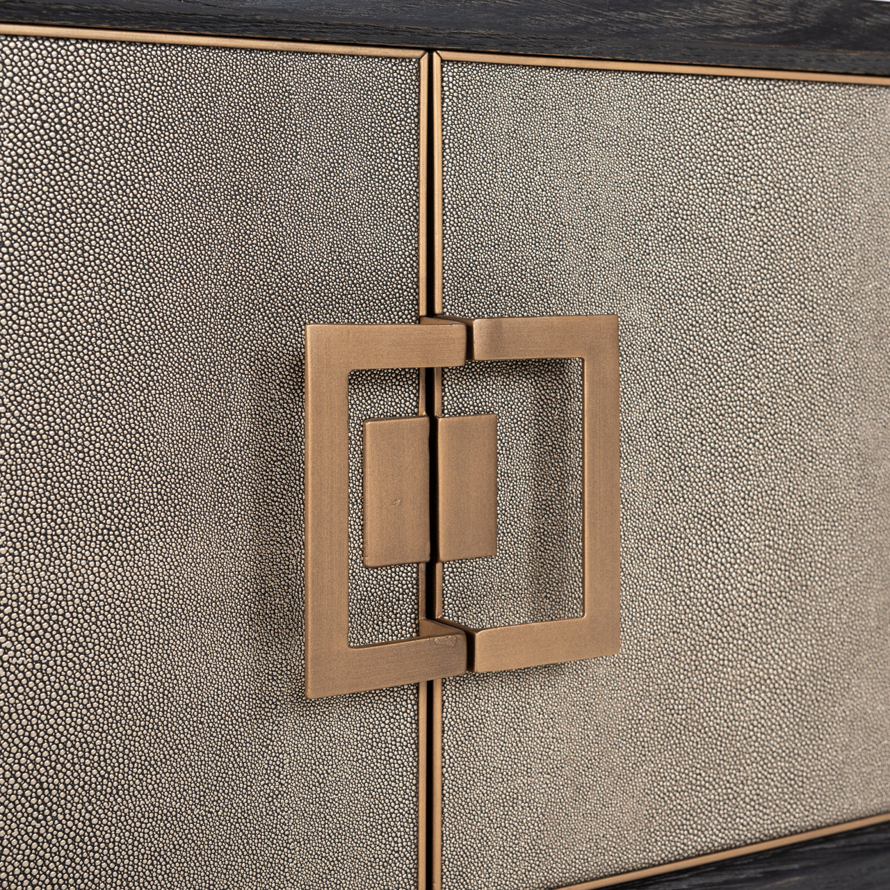 Richmond Interiors TV-Schrank Bloomville brass shagreen TV-Schrank Richmond Interiors