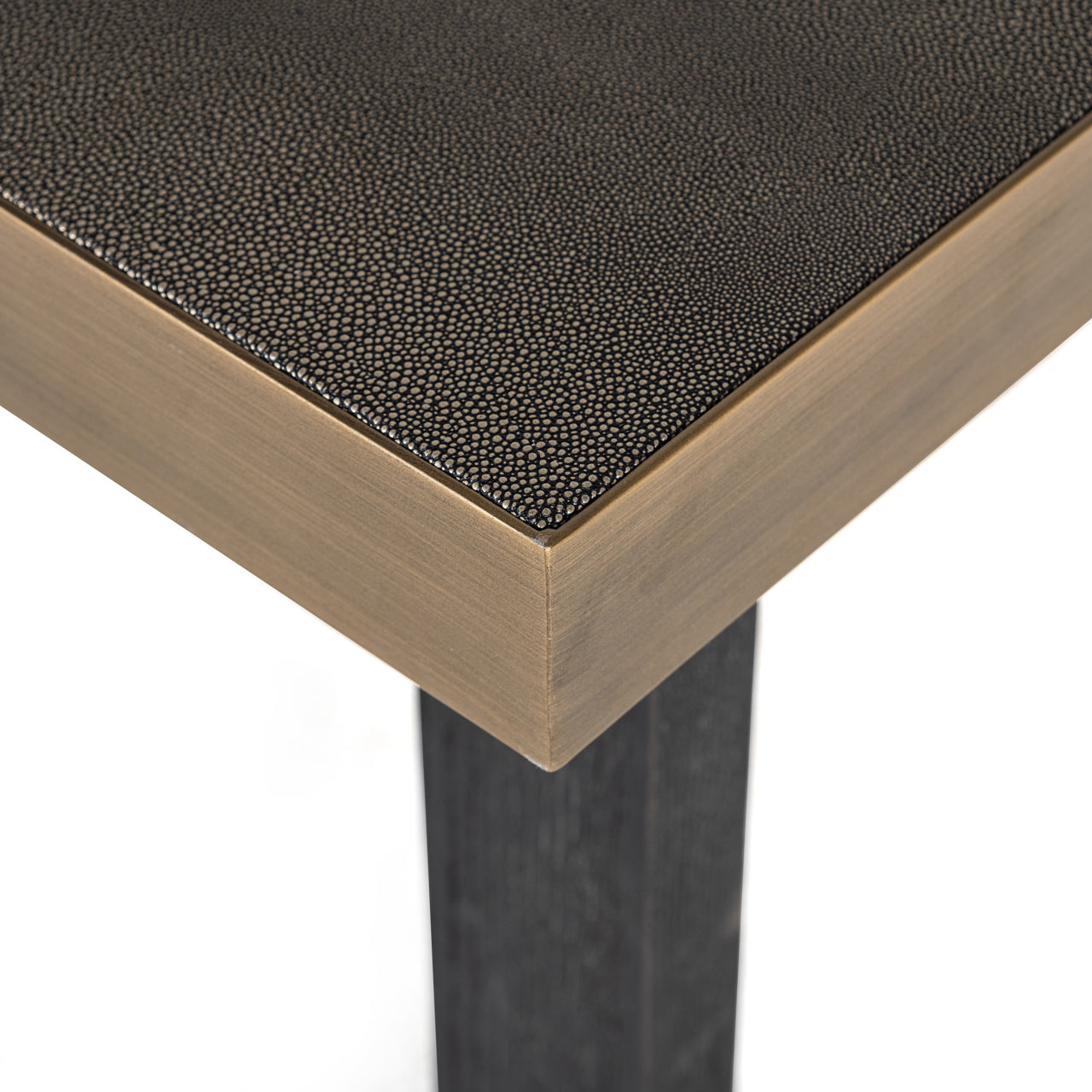 Richmond Interiors Esstisch Bloomville brass shagreen incl. glass top 230 Esstisch Richmond Interiors
