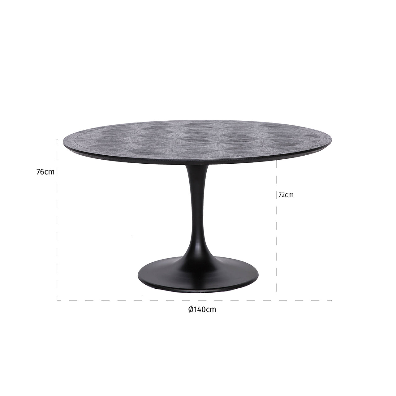 Richmond Interiors Esstisch Blax black 140Ø Esstisch Richmond Interiors
