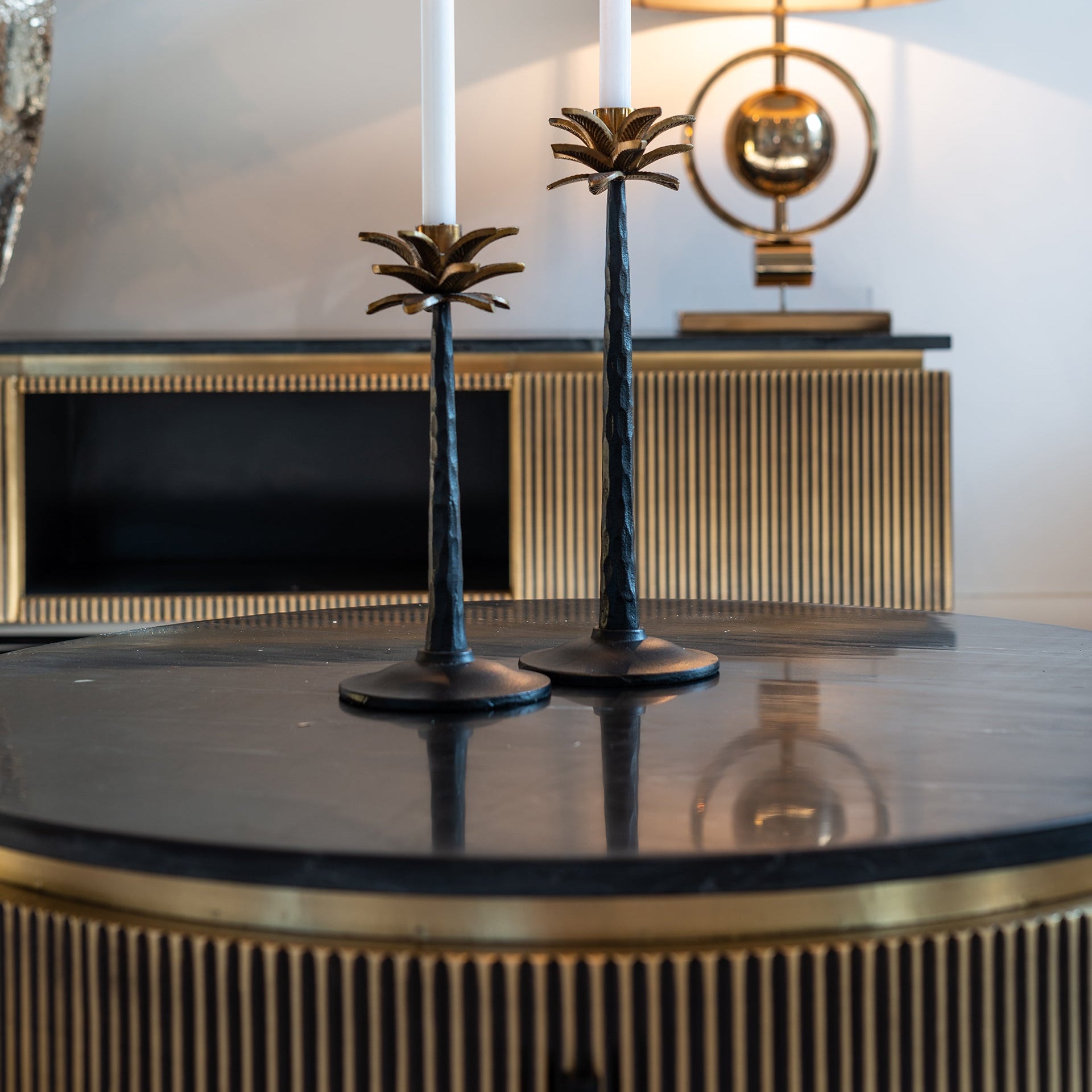 Richmond Interiors Couchtisch Ironville 90Ø gold Couchtisch rund Richmond Interiors