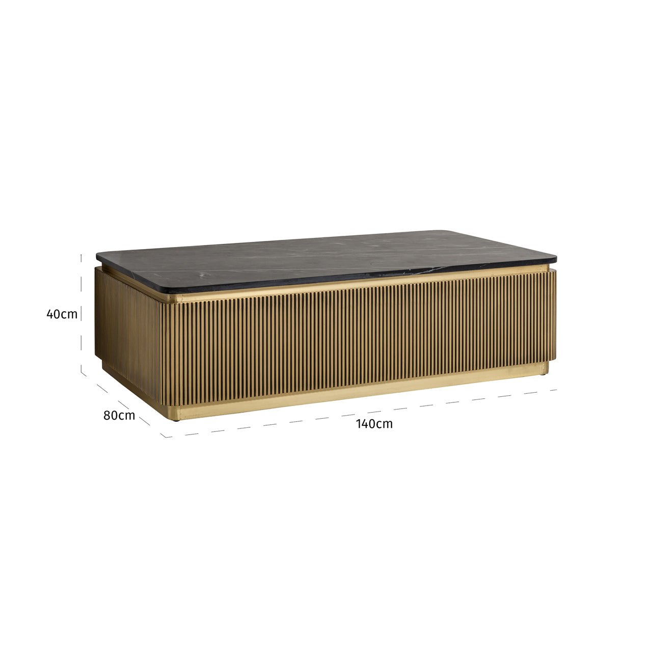 Richmond Interiors Ironville Coffee Table (Gold)