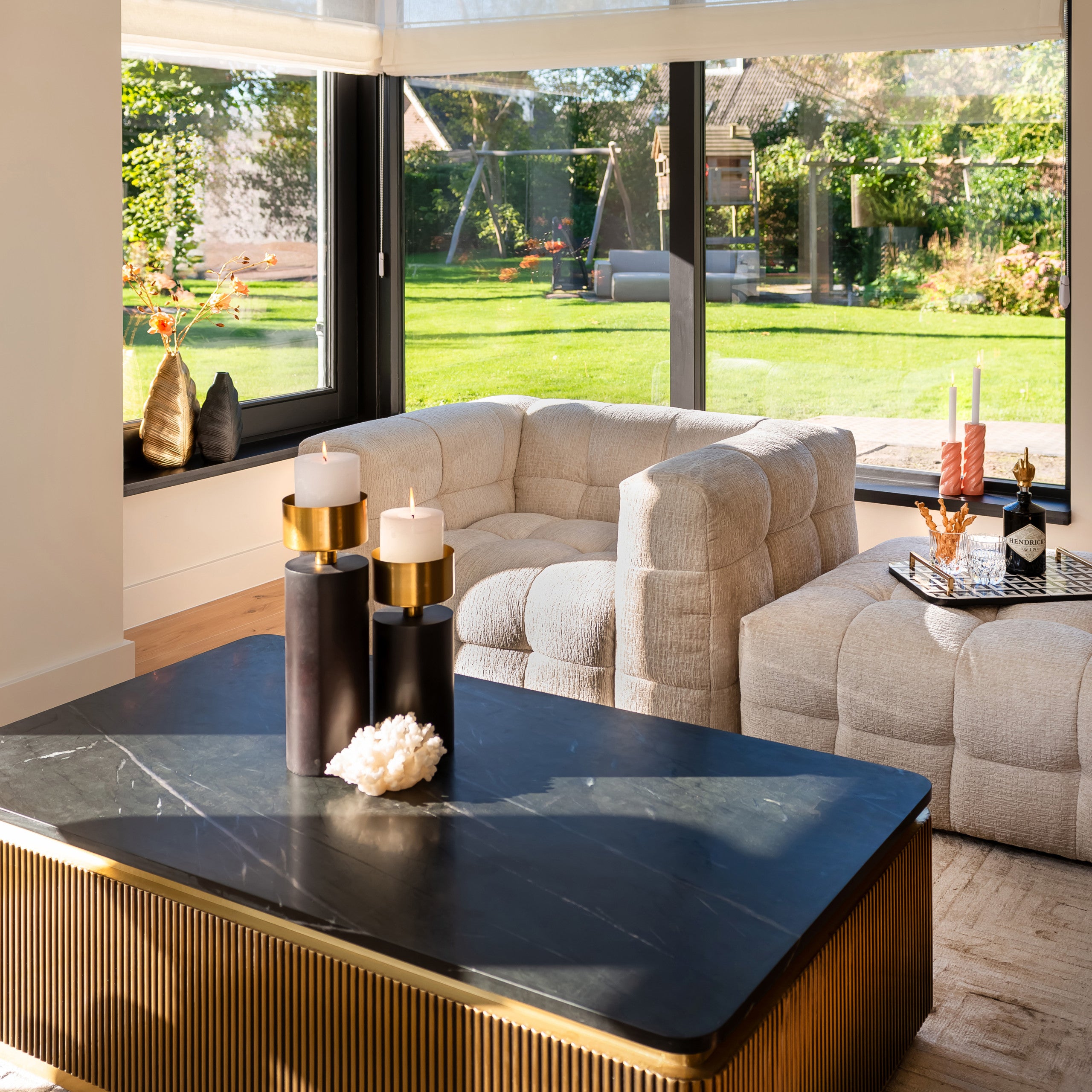 Richmond Interiors Couchtisch Ironville gold