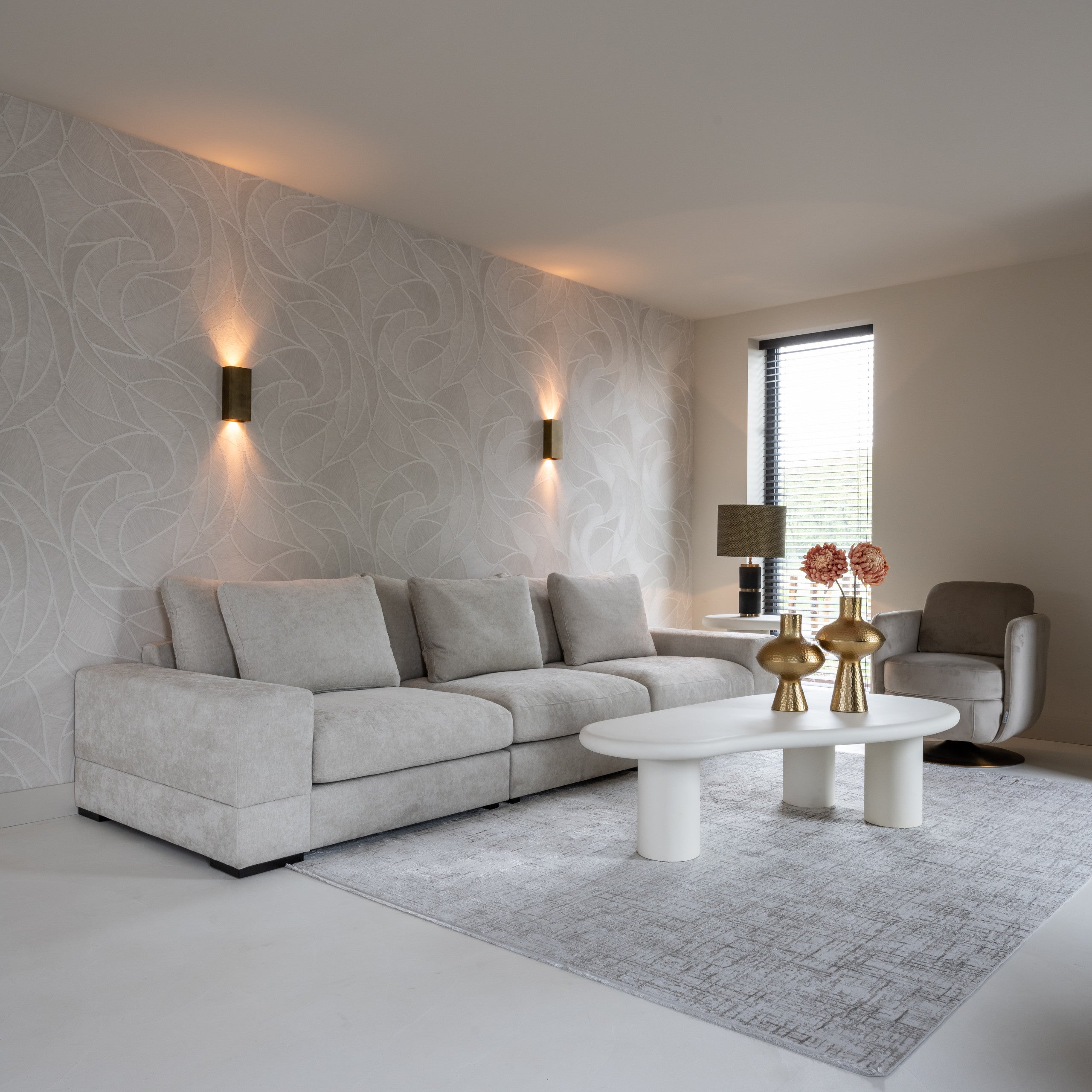 Richmond Interiors Lounge Stuhl Turner khaki velvet swivel fire retardant Lounge Stuhl Richmond Interiors