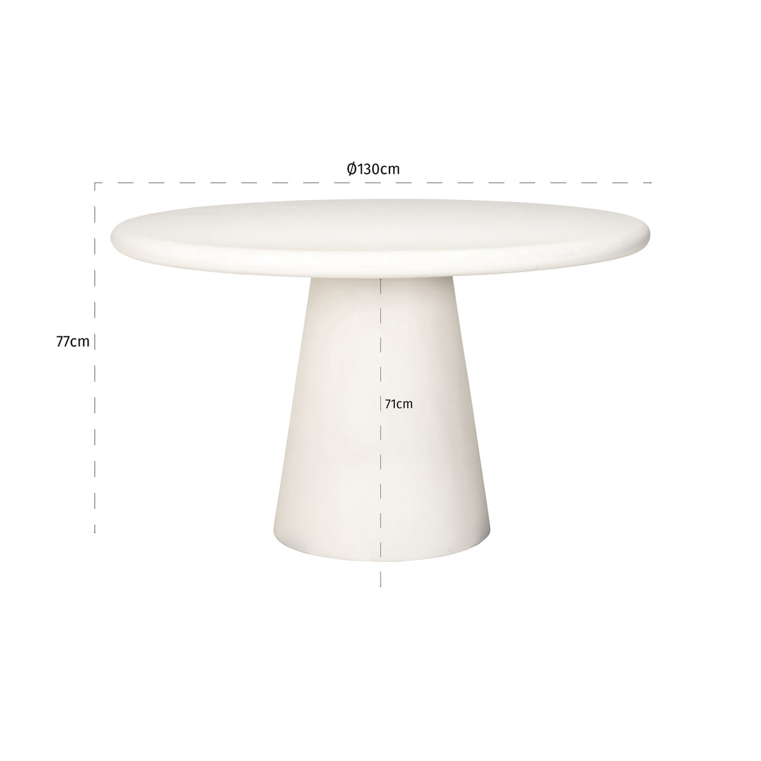Richmond Interiors Esstisch Bloomstone white 130Ø Esstisch Richmond Interiors