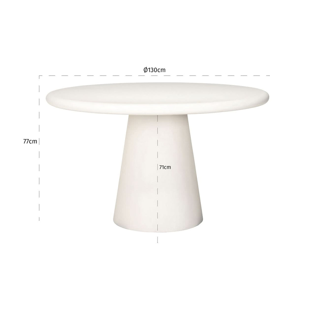 Richmond Interiors Esstisch Bloomstone white 130Ø Richmond Interiors